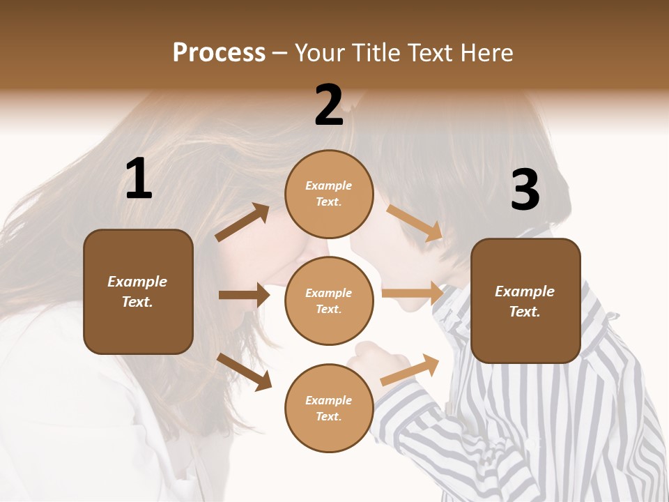 A Woman And A Young Boy Are Shouting At Each Other PowerPoint Template