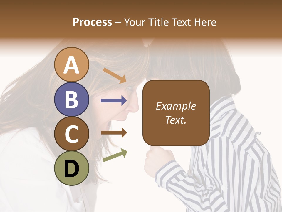 A Woman And A Young Boy Are Shouting At Each Other PowerPoint Template