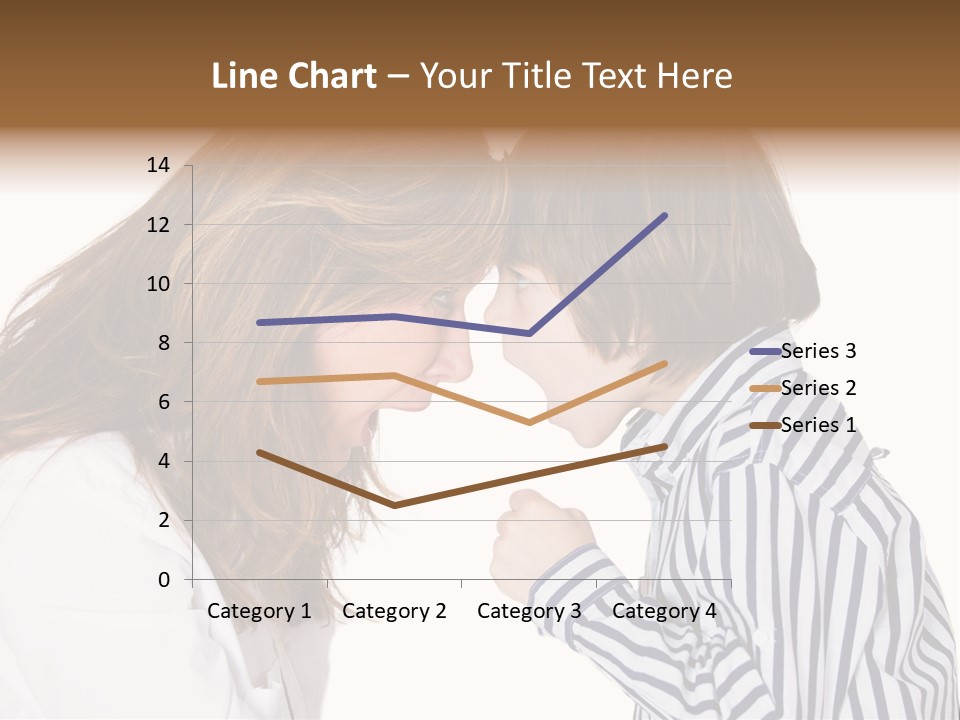 A Woman And A Young Boy Are Shouting At Each Other PowerPoint Template