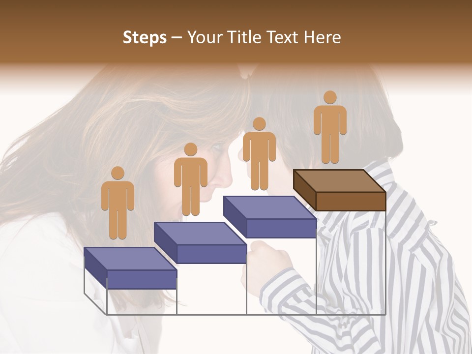 A Woman And A Young Boy Are Shouting At Each Other PowerPoint Template