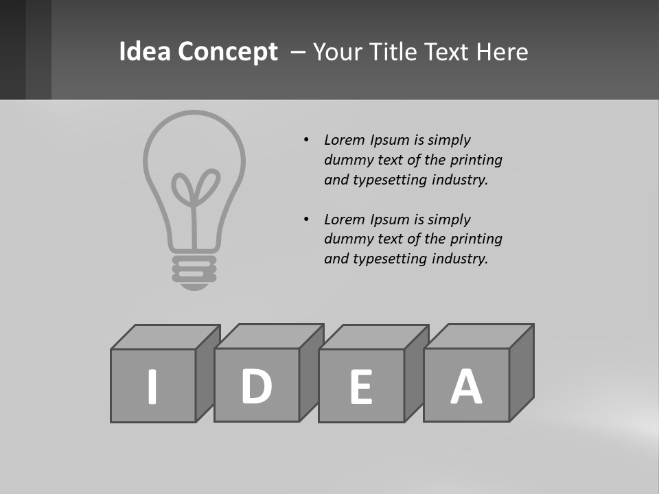 A Black And White Photo With A Gray Background PowerPoint Template