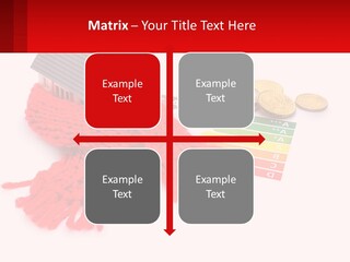 A House With A Red Scarf Next To Money PowerPoint Template