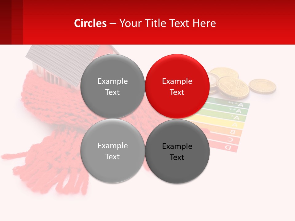 A House With A Red Scarf Next To Money PowerPoint Template