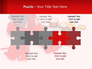 A House With A Red Scarf Next To Money PowerPoint Template