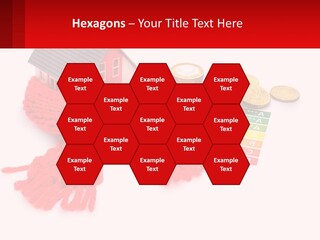 A House With A Red Scarf Next To Money PowerPoint Template