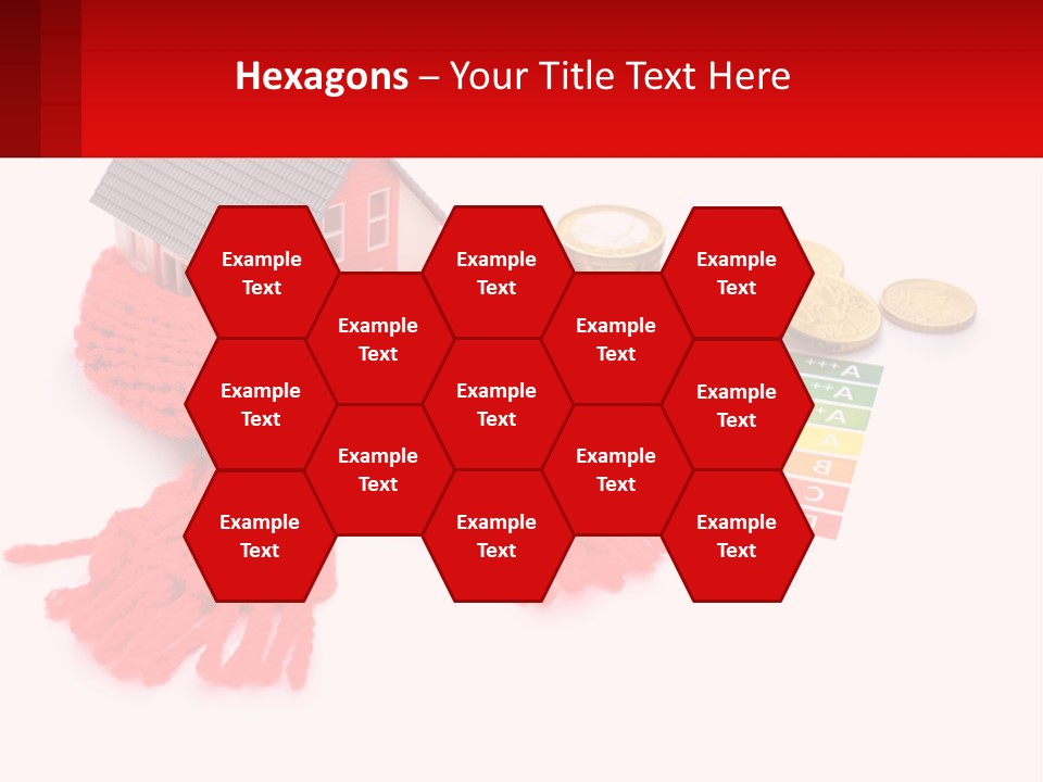 A House With A Red Scarf Next To Money PowerPoint Template