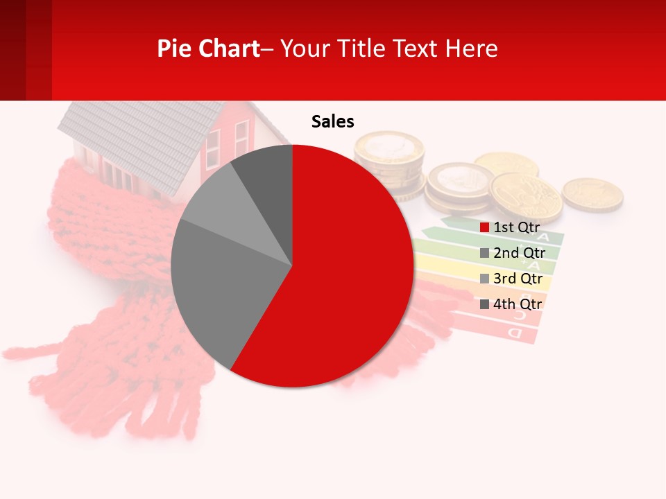 A House With A Red Scarf Next To Money PowerPoint Template