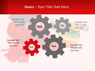 A House With A Red Scarf Next To Money PowerPoint Template