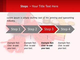 A House With A Red Scarf Next To Money PowerPoint Template