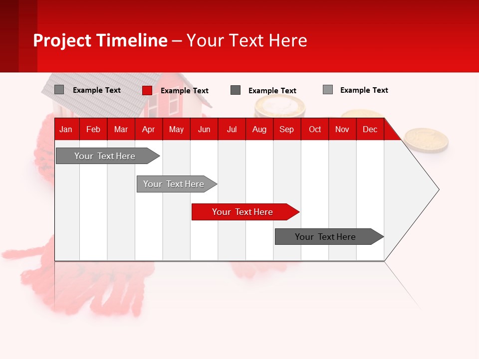 A House With A Red Scarf Next To Money PowerPoint Template