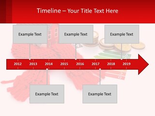 A House With A Red Scarf Next To Money PowerPoint Template