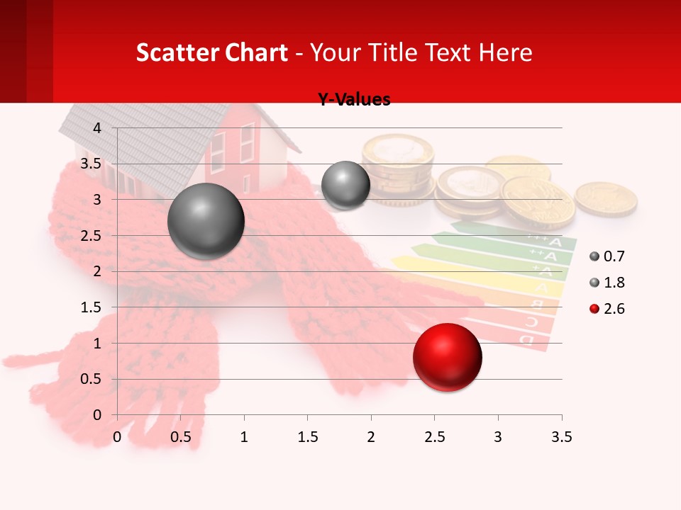 A House With A Red Scarf Next To Money PowerPoint Template