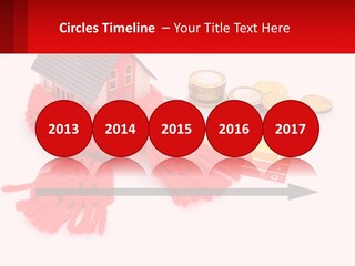 A House With A Red Scarf Next To Money PowerPoint Template