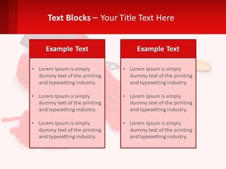 A House With A Red Scarf Next To Money PowerPoint Template