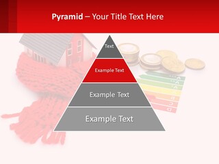 A House With A Red Scarf Next To Money PowerPoint Template