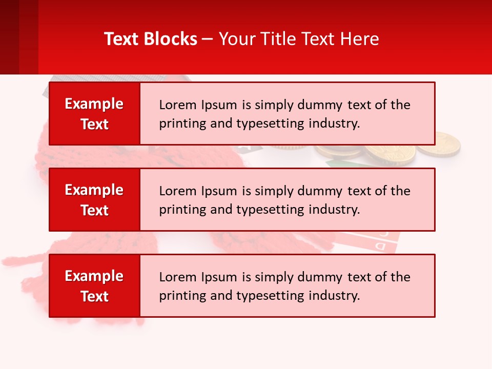 A House With A Red Scarf Next To Money PowerPoint Template