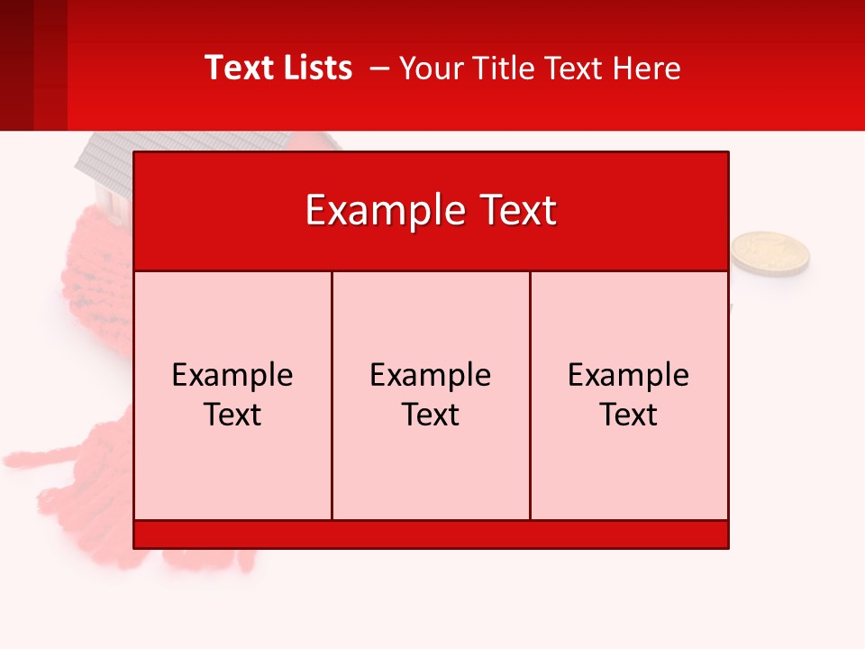 A House With A Red Scarf Next To Money PowerPoint Template