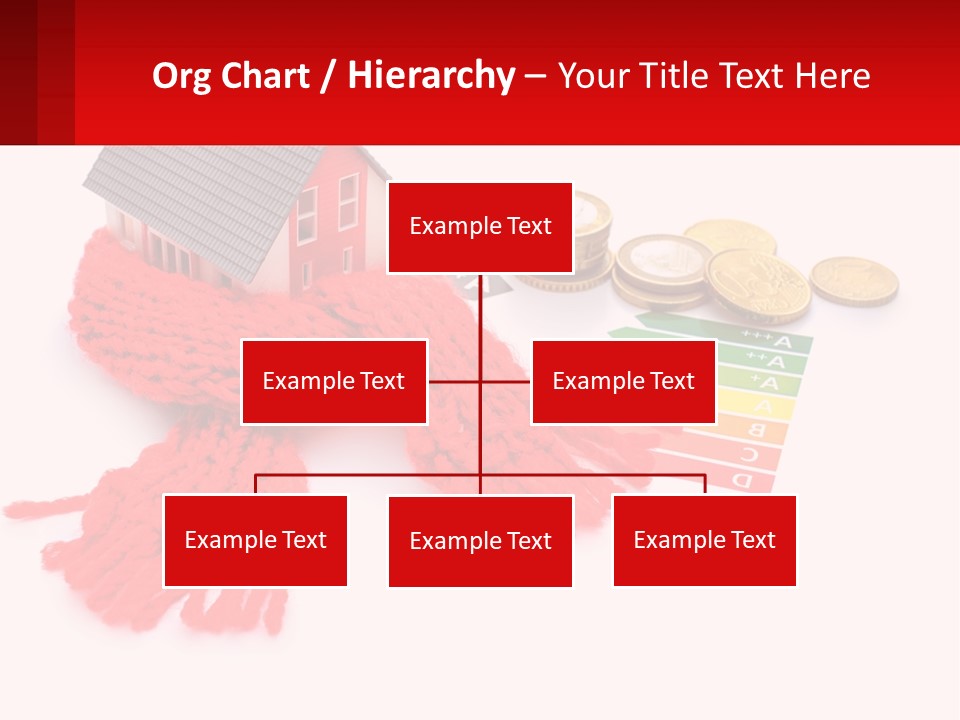 A House With A Red Scarf Next To Money PowerPoint Template