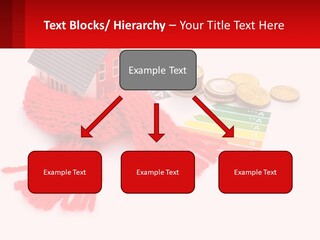 A House With A Red Scarf Next To Money PowerPoint Template