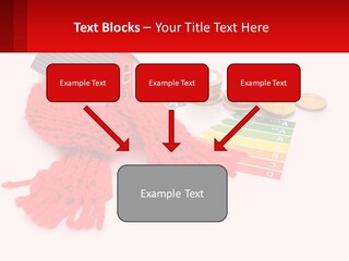 A House With A Red Scarf Next To Money PowerPoint Template
