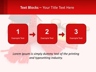 A House With A Red Scarf Next To Money PowerPoint Template