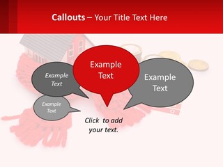 A House With A Red Scarf Next To Money PowerPoint Template
