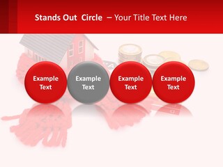 A House With A Red Scarf Next To Money PowerPoint Template