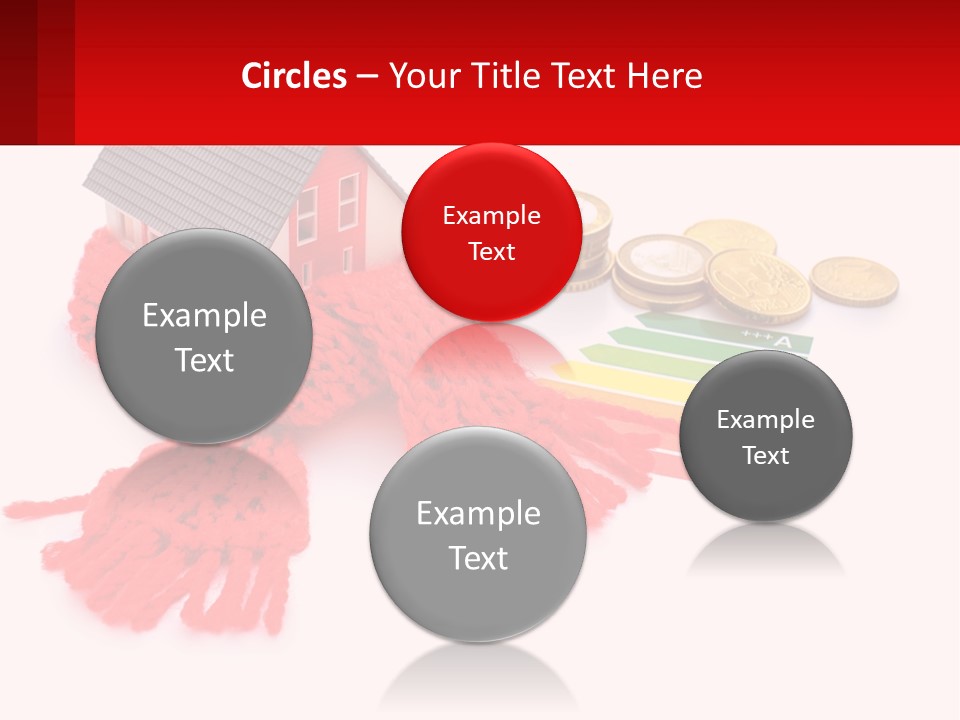 A House With A Red Scarf Next To Money PowerPoint Template