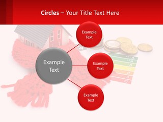 A House With A Red Scarf Next To Money PowerPoint Template