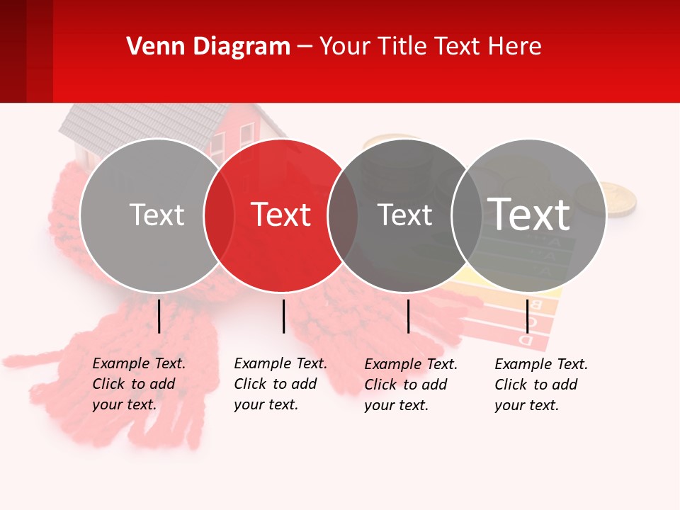 A House With A Red Scarf Next To Money PowerPoint Template