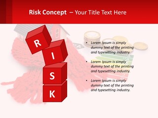A House With A Red Scarf Next To Money PowerPoint Template