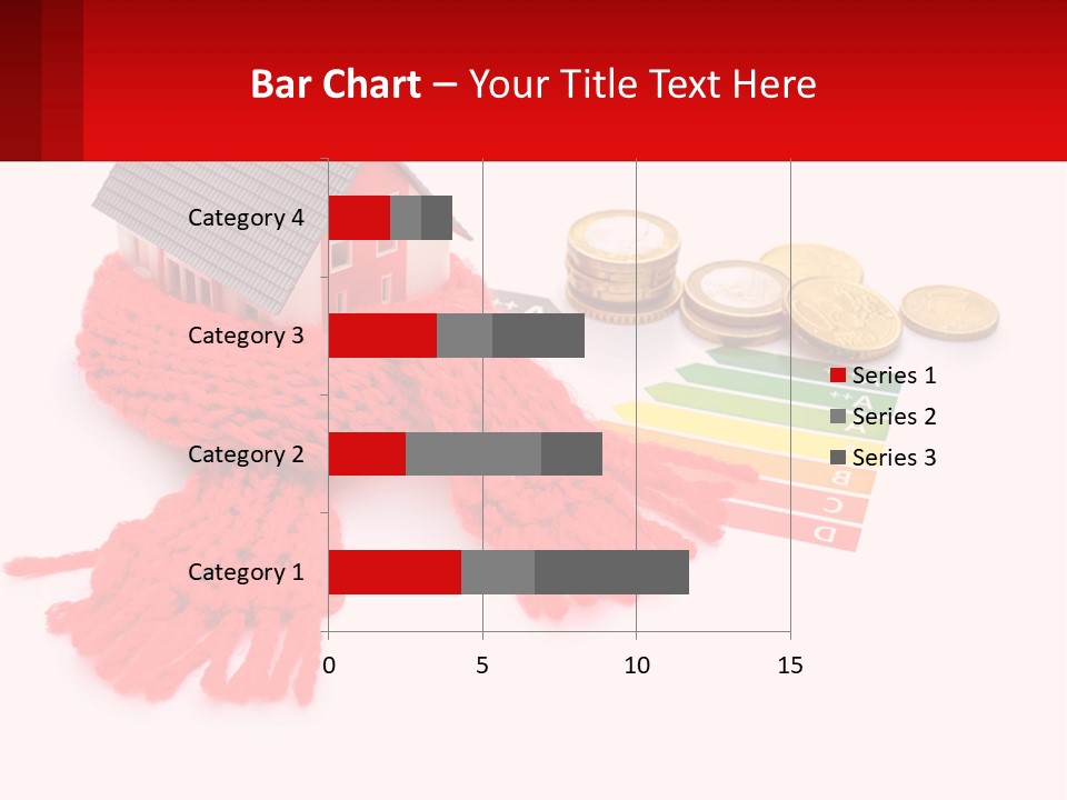 A House With A Red Scarf Next To Money PowerPoint Template