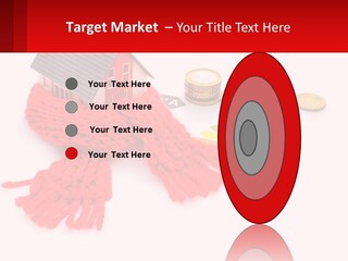 A House With A Red Scarf Next To Money PowerPoint Template