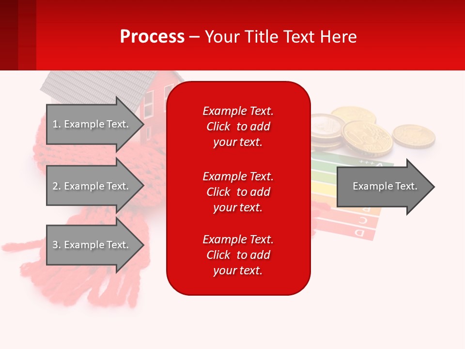 A House With A Red Scarf Next To Money PowerPoint Template