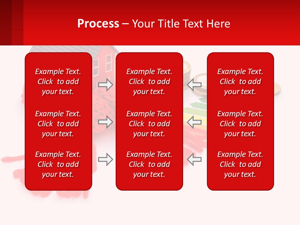A House With A Red Scarf Next To Money PowerPoint Template