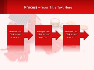 A House With A Red Scarf Next To Money PowerPoint Template