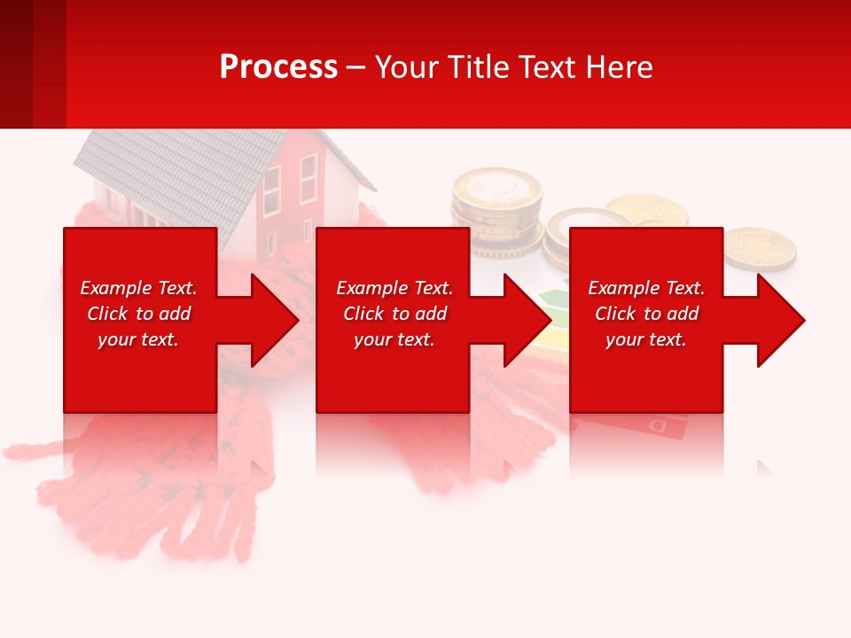 A House With A Red Scarf Next To Money PowerPoint Template