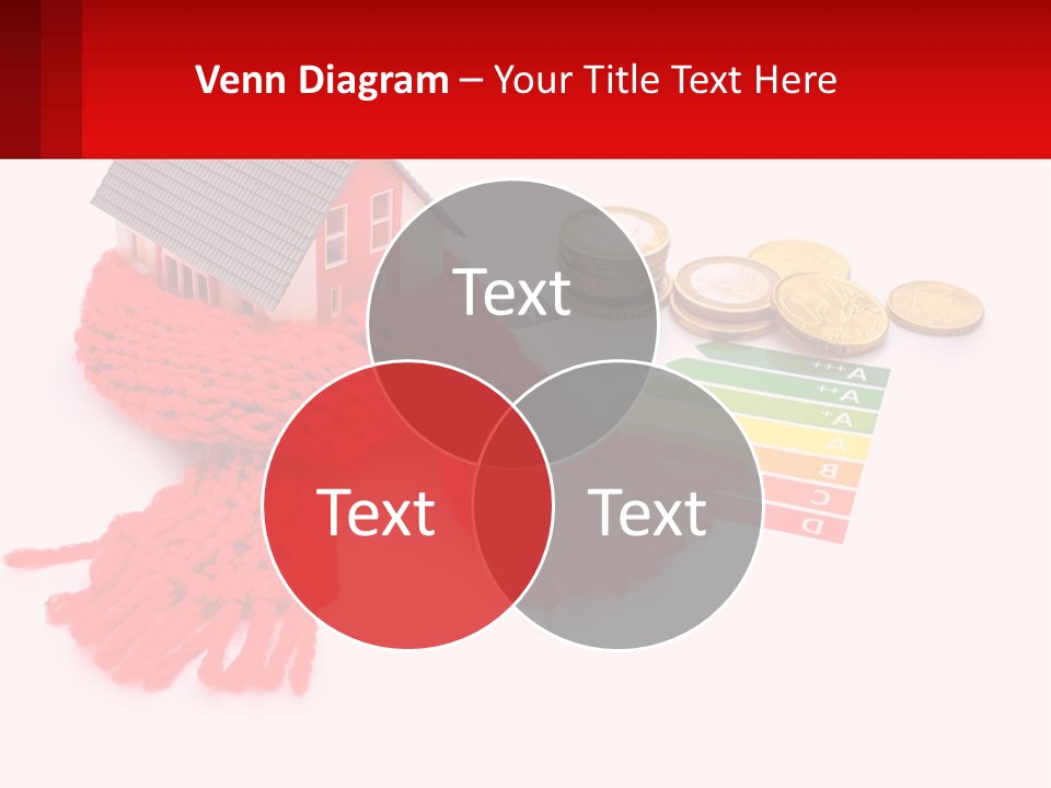 A House With A Red Scarf Next To Money PowerPoint Template