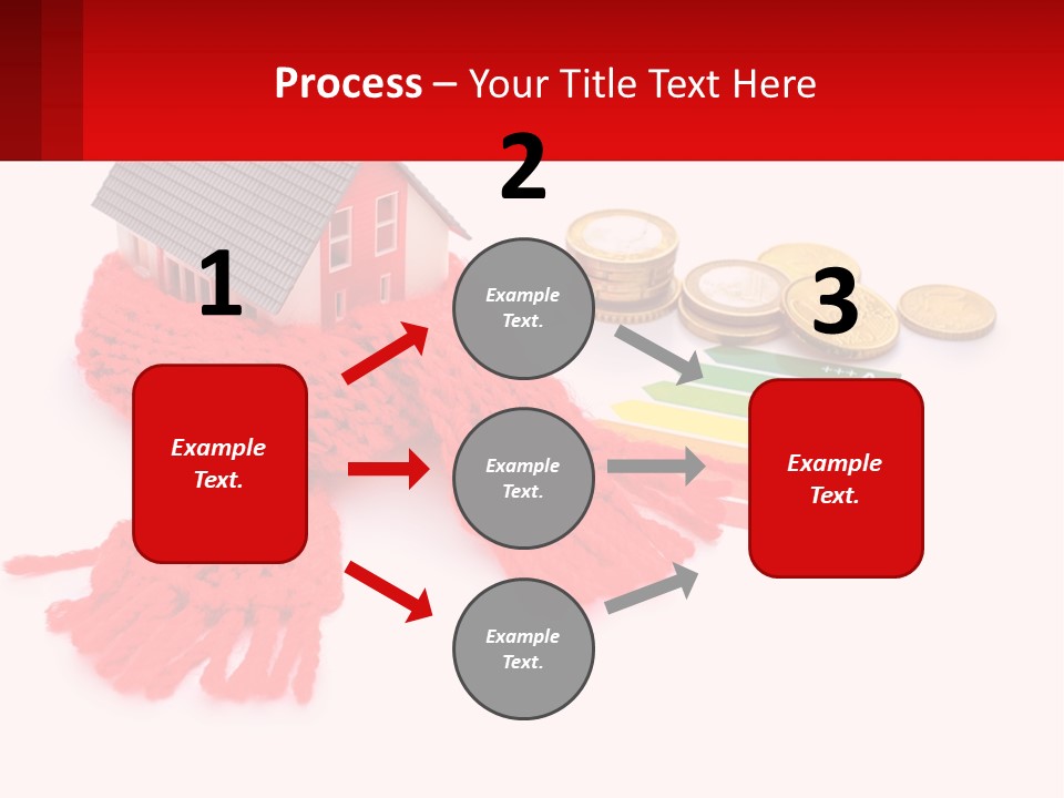 A House With A Red Scarf Next To Money PowerPoint Template