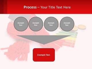 A House With A Red Scarf Next To Money PowerPoint Template