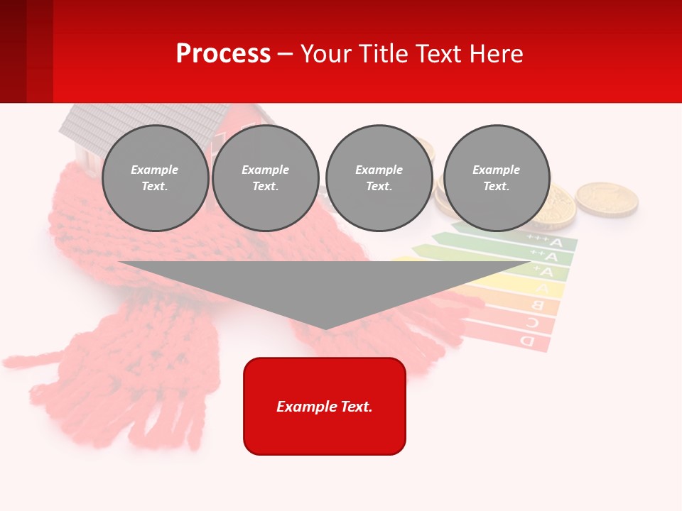 A House With A Red Scarf Next To Money PowerPoint Template