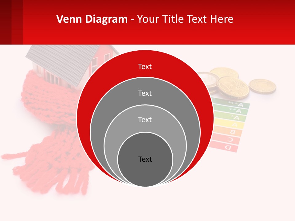 A House With A Red Scarf Next To Money PowerPoint Template