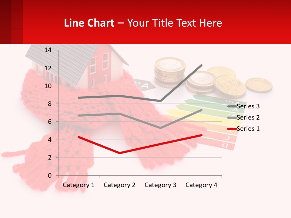 A House With A Red Scarf Next To Money PowerPoint Template