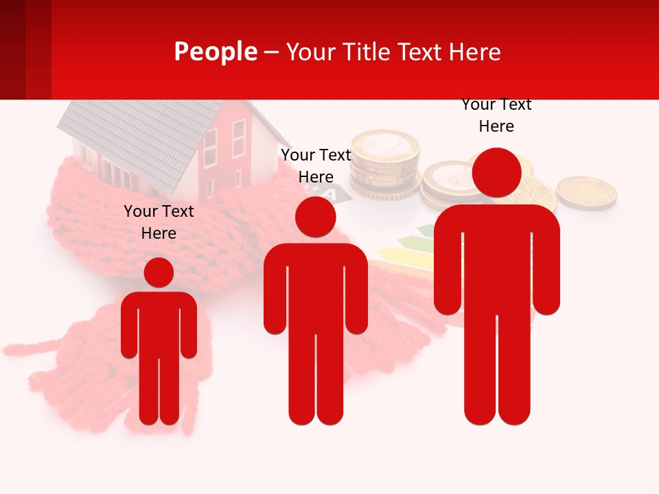 A House With A Red Scarf Next To Money PowerPoint Template