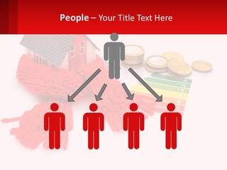 A House With A Red Scarf Next To Money PowerPoint Template