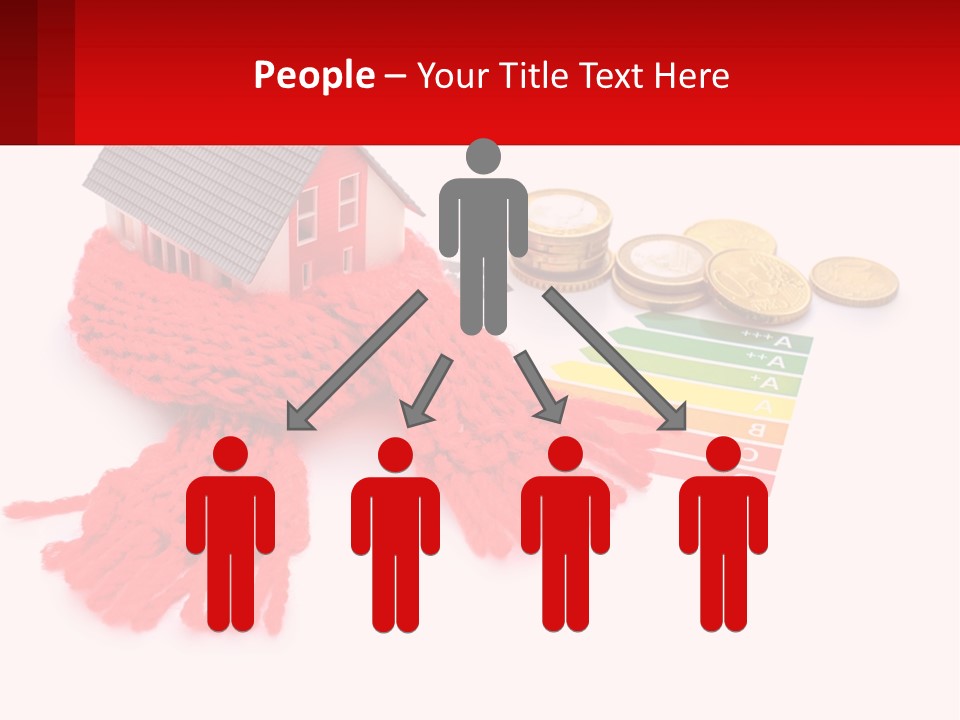 A House With A Red Scarf Next To Money PowerPoint Template