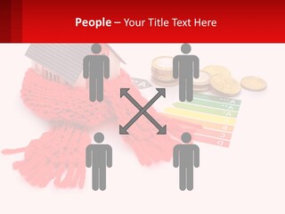 A House With A Red Scarf Next To Money PowerPoint Template
