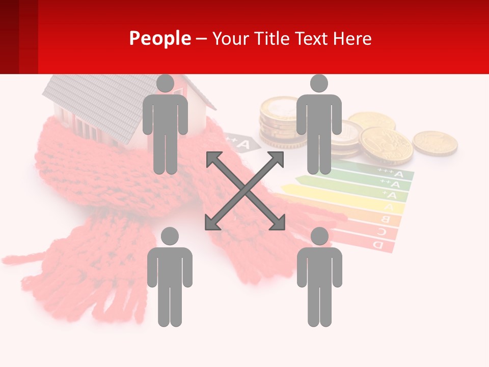 A House With A Red Scarf Next To Money PowerPoint Template