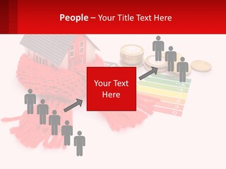 A House With A Red Scarf Next To Money PowerPoint Template