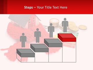 A House With A Red Scarf Next To Money PowerPoint Template